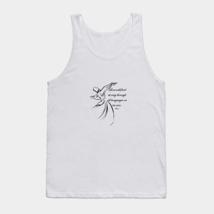 Love Will Find Its Way Through All Languages Rumi Quote Tank Top